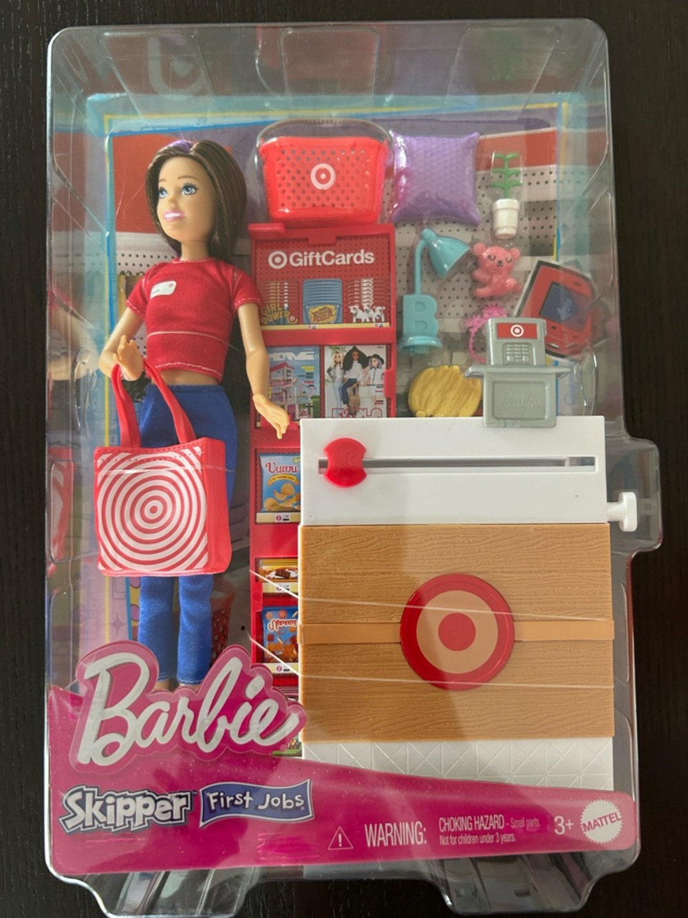 Mattel Barbie Skipper in Red Top and Blue Pants with Target Tote